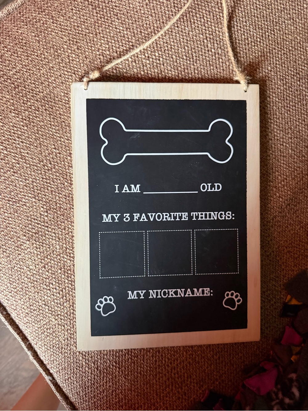 Target Black and White Pet Milestone Chalkboard Sign